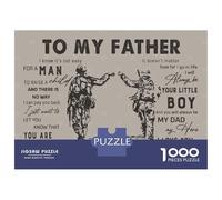 Puzzle 1000 Pièces pour Adolescents to My Father Gift from Son Les Puzzles pour Adolescents Améliorent La Mémoire - Cadeau d'anniversaire, De Noël 52x38cm/1000pcs
