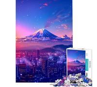 Puzzle 1000 pièces pour Adolescents Tokyo au Coucher du Soleil Puzzle esthétique 1000 pièces Jouet Anti-Stress Vacances à la Maison Passer Le Temps Cadeaux de Noël et d'anniversaire (38x26cm)