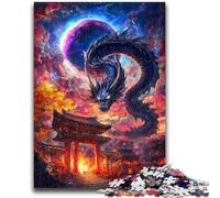 Puzzle 1000 pièces pour Adolescents Torii Gate Dragon Anti-Stress Défi Difficile À Offrir en Cadeau pour Toute la Famille 26x38cm