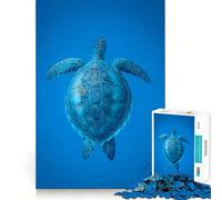Puzzle 1000 pièces pour Adolescents Tortue sous-Marine, Bords précis, Art, entraînement cérébral, Jeu Calme et Amusant, Cadeau d'anniversaire (38x26cm)