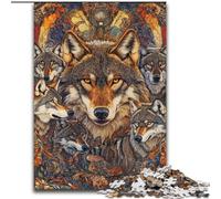 Puzzle 1000 pièces pour Adolescents Totem du Loup, à partir de 14 Ans, décoration d'intérieur, à Offrir en Cadeau à Toute la Famille (Taille 50x75cm)