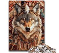 Puzzle 1000 pièces pour Adolescents Totem Loup Jouet Jeu intellectuel pour la décoration de la Maison pour Les 14 Ans et Plus 50x75cm