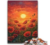 Puzzle 1000 pièces pour Adolescents Tournesols au Coucher du Soleil Jeux éducatifs Décoration Murale Cadeaux d'anniversaire et de Noël Uniques 38x26cm
