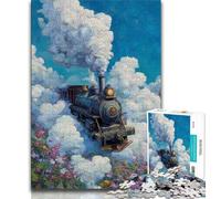 Puzzle 1000 pièces pour Adolescents, Train Fantastique, Entraînez Votre Cerveau et Vos Mains, Collection d'artistes, Beaux-Arts, à partir de 14 Ans, 38x26cm