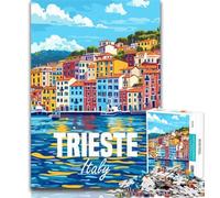 Puzzle 1000 pièces pour Adolescents Trieste Italie 1000 pièces pour Adolescents, Jouet éducatif intellectuel décompressant, Superbes Cadeaux et Jouets 26x38cm