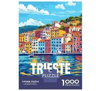 Puzzle 1000 Pièces pour Adolescents Trieste Italy Puzzle pour Adolescents - Niveau De Difficulté Élevé - Activités Amusantes À La Maison - Jouet Addictif pour Développer La Patience 70x50cm/1000pcs