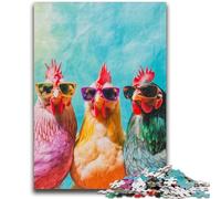 Puzzle 1000 pièces pour Adolescents Trois coqs, Jeu éducatif, défi, Jouet, à Offrir en Cadeau à Toute la Famille, 50x75cm