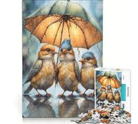 Puzzle 1000 pièces pour Adolescents Trois Oiseaux sous Un Parapluie Jeux Amusants activités ludiques à la Maison Jeu au Design soigné 38x52cm