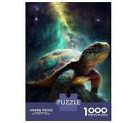 Puzzle 1000 Pièces pour Adolescents Turtle in Space Puzzles pour Adolescents, Casse-tête, Jeu D'assemblage De Motifs, Cadeau d'anniversaire Unique 38x26cm/1000pcs