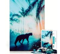 Puzzle 1000 pièces pour Adolescents Twilight Puma Neat Joint Decor, Jouet d'exercice Mental, Jeu de détente, Cadeau Amusant de Noël (38x26cm)