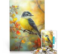 Puzzle 1000 pièces pour Adolescents Tyran Jaune sur Une Branche Jeu Familial Anti-Stress Défi Difficile Œuvre d'art 75x50cm
