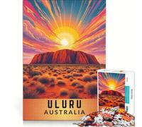 Puzzle 1000 pièces pour Adolescents Uluru majestueux Le cœur sacré de l'Australie Jeu Impossible Difficile et Stimulant Cadeau Unique pour Un Anniversaire ou Noël 50x75cm