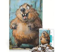 Puzzle 1000 pièces pour Adolescents Un Castor, Jeu de réflexion, décoration Parfaite, Chaque pièce est Unique 50x75cm