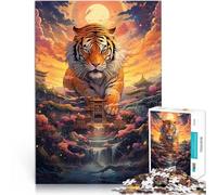 Puzzle 1000 pièces pour Adolescents Un fantasme de Roi Tigre Défi Difficile pour soulager Le Stress Idées Cadeaux 52x38cm