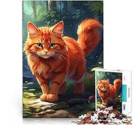 Puzzle 1000 pièces pour Adolescents Un félin Curieux Jouets de Divertissement Familial est idéal comme Cadeau pour Toute la Famille 38x26cm