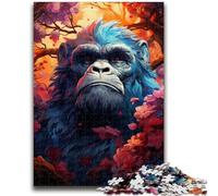 Puzzle 1000 pièces pour Adolescents Un Gorille dans Les Fleurs, 1000 pièces pour Adultes, activité Amusante pour la Maison, Jouets pour Les Jours de Pluie, Cadeaux d'anniversaire (38x26cm)