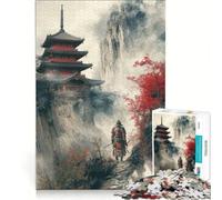 Puzzle 1000 pièces pour Adolescents Un Guerrier samouraï Solitaire, Jeux éducatifs, Course de Vitesse Manuelle, Collection d'artistes, Beaux-Arts 38x26cm