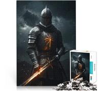 Puzzle 1000 pièces pour Adolescents Un Puissant Chevalier médiéval Jeu de Casse-tête Cadeau d'anniversaire, Cadeaux, décoration Murale 75x50cm