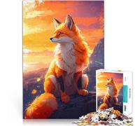 Puzzle 1000 pièces pour Adolescents Un Renard profitant de la Vue Analyse et logique Renforcer l'amour Entre Les Couples 52x38cm