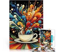 Puzzle 1000 pièces pour Adolescents Une Tasse de café Jeux éducatifs Décoration d'intérieur Cadeau d'œuvre d'art 52x38cm