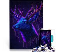 Puzzle 1000 pièces pour Adolescents Une tête de cerf pour Le Jeu éducatif Challenge Toy Car C'est Un pour Toute la Famille 38x26cm