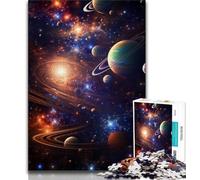 Puzzle 1000 pièces pour Adolescents Univers coloré 1000 pièces pour Adolescents avec Affiche et fiche de Questions-réponses Assorties pour Les Enfants de 14 Ans et Plus 26x38cm