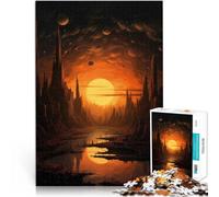 Puzzle 1000 pièces pour Adolescents Œuvre d'art représentant la Ligne d'horizon de la Ville Jeu intellectuel Idées Cadeaux 38x26cm