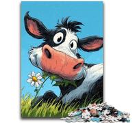 Puzzle 1000 pièces pour Adolescents Vaches dans la Prairie pour Les 14 Ans et Plus Jouet éducatif intellectuel décompressant Excellent Cadeau 50x75cm