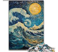 Puzzle 1000 pièces pour Adolescents, Vagues de l'océan, Anti-Stress avec pièces entièrement emboîtables de Formes aléatoires, pour Les Enfants de 14 Ans et Plus (Taille 50x75cm)