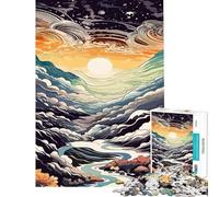 Puzzle 1000 pièces pour Adolescents Vallée Céleste Puzzle 1000 pièces Jouet Anti-Stress Vacances à la Maison Passer Le Temps Cadeaux de Noël et d'anniversaire (38x26cm)