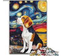 Puzzle 1000 pièces pour Adolescents Van Gogh Night Sky Beagle, Convient aux Enfants de 14 Ans et Plus, décoration d'intérieur, pour Toute la Famille (Taille 50x75cm)