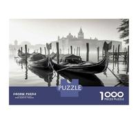 Puzzle 1000 Pièces pour Adolescents Venice Gondolas in Foggy Morning Puzzles pour Adultes, Jouet, Décoration Murale, Art Mural, Idéal comme Cadeau pour Toute La Famille 52x38cm/1000pcs