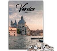 Puzzle 1000 pièces pour Adolescents Venise (14 Ans et Plus), Jeu de Quiz Amusant à la Maison, Cadeau d'anniversaire, Cadeau de Voyage (Taille 38x26cm)