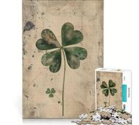 Puzzle 1000 pièces pour Adolescents Vintage Clover Elegance Jeux relaxants Difficile et Stimulant Chaque pièce est Unique 38x26cm