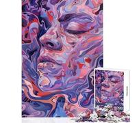 Puzzle 1000 pièces pour Adolescents Visage Abstrait en Spirales Jeu Pratique pour Toute la Famille Jouet à Monter soi-même Chaque pièce est Unique (50x75cm)
