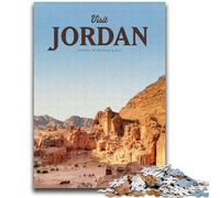 Puzzle 1000 pièces pour Adolescents Visite de la Jordanie (14 Ans et Plus), Jeu de Quiz Amusant à la Maison, Cadeau d'anniversaire, Cadeau de Voyage (Taille 38x52cm)