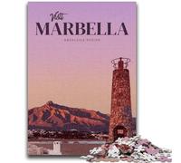 Puzzle 1000 pièces pour Adolescents Visite de Marbella (14 Ans et Plus), Jeu de Quiz Amusant à la Maison, Cadeau d'anniversaire, Cadeau de Voyage (Taille 38x26cm)