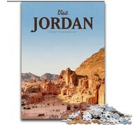 Puzzle 1000 pièces pour Adolescents, Visite en Jordanie, Anti-Stress, défi Difficile, Cadeaux du Père Noël Secret pour Les 14 Ans et Plus, 50x75cm