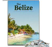 Puzzle 1000 pièces pour Adolescents, visitez Belize, Jeu intellectuel pour la décoration de la Maison, à partir de 14 Ans (50x75cm), 1000 pièces