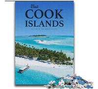 Puzzle 1000 pièces pour Adolescents Visitez Les Îles Cook Jouet intellectuel Jeu de décoration pour la Maison pour Les 14 Ans et Plus (38x52cm) 1000pcs