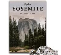Puzzle 1000 pièces pour Adolescents Visitez Yosemite, Puzzle 1000 pièces, Cadeaux d'anniversaire Uniques pour Les Adolescents de 14 Ans et Plus (50x75cm)