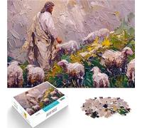 Puzzle 1000 pièces pour Adolescents Vitrail de Jésus-Christ Jouet éducatif d'apprentissage De Superbes Cadeaux et Jouets 75x50cm
