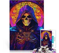 Puzzle 1000 pièces pour Adolescents Vitrail du Paladin Mort Séjour Anti-Stress pour Tuer Le Temps Une œuvre d'art 52x38cm