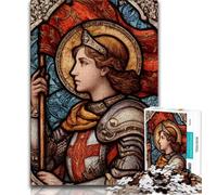 Puzzle 1000 pièces pour Adolescents, vitrail Saint A, entraînez Votre Cerveau et Vos Mains, Cadeau d'anniversaire, décoration Murale pour Les 14 Ans et Plus, 38x26cm