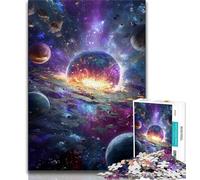 Puzzle 1000 pièces pour Adolescents, Voie lactée, Univers, Galaxie, Jeu éducatif Familial avec pièces entièrement emboîtables de Formes aléatoires 38x26cm