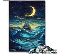 Puzzle 1000 pièces pour Adolescents, voilier sous Le Ciel Nocturne, entraînez Votre Cerveau et Vos Mains Cadeau d'anniversaire Unique pour Les 14 Ans et Plus (Taille 26x38cm)
