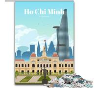 Puzzle 1000 pièces pour Adolescents, Voyage à Hô-Chi-Minh-Ville, Anti-Stress, défi Difficile, Cadeaux du Père Noël Secret pour Les 14 Ans et Plus, 26x38cm
