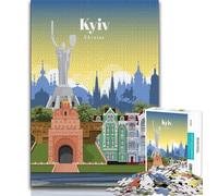 Puzzle 1000 pièces pour Adolescents, Voyage à Kiev, Jeux éducatifs, décoration d'intérieur, Cadeau d'anniversaire, Art Mural (75x50cm)