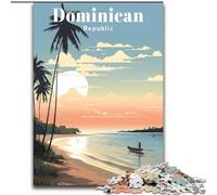 Puzzle 1000 pièces pour Adolescents, Voyage en République Dominicaine, pour Les 14 Ans et Plus, Jeu éducatif, défi, Jouet, Cadeau d'anniversaire, 50x75cm