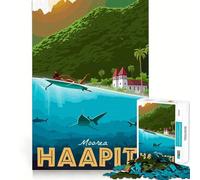 Puzzle 1000 pièces pour Adolescents, Voyage vers Le Bonheur, décoration soignée, Jeu d'exercice Mental, Jeu de détente, Cadeau Amusant de Noël (50x75cm)